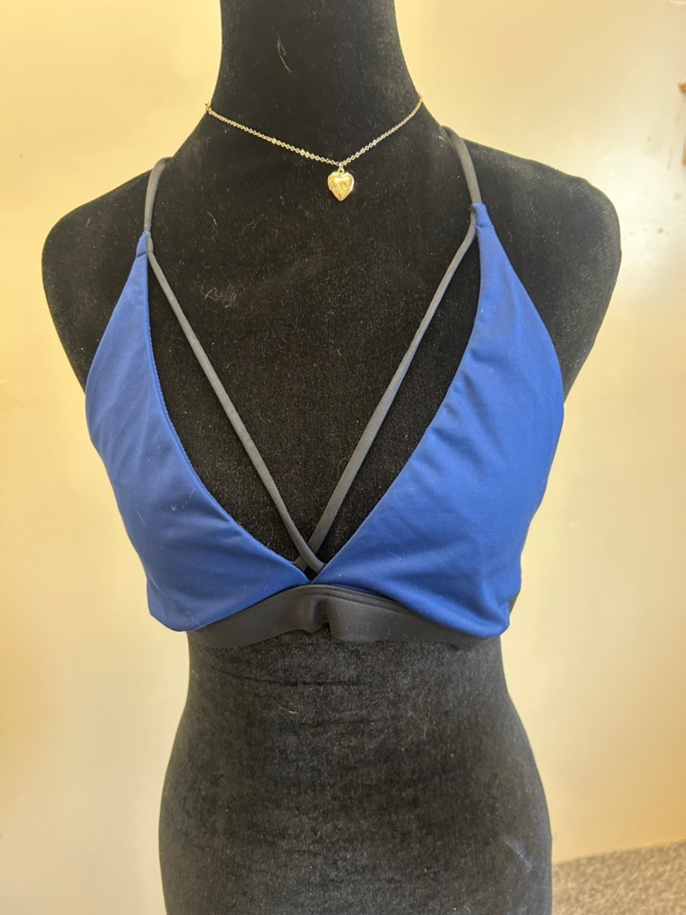 Victoria's Secret Blue and Black Triangle Bralette